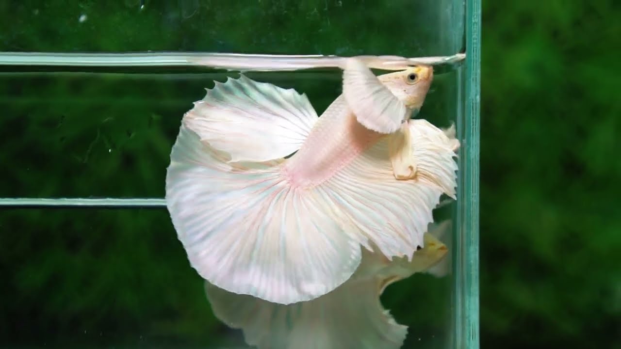 Betta fish Prince of Platinum White Dumbo HM