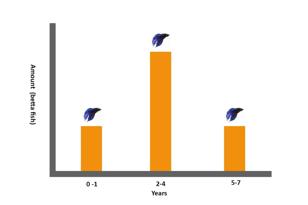 betta average life graph